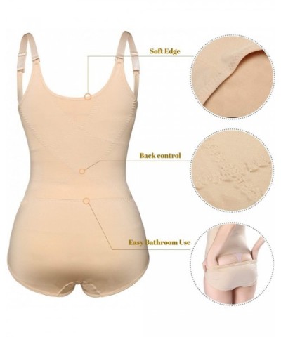 Seamless Bodysuit Shapewear for Women Tummy Control Body Shaper - Nude-0089 - C918U8NX392 $19.68 Shapewear