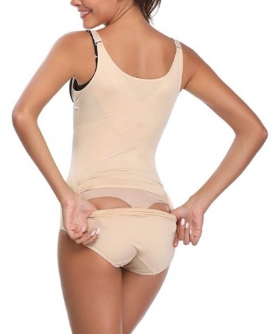 Seamless Bodysuit Shapewear for Women Tummy Control Body Shaper - Nude-0089 - C918U8NX392 $19.68 Shapewear