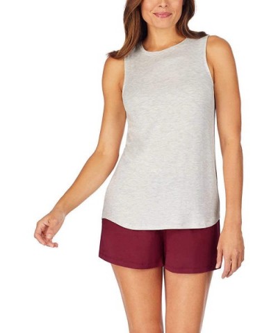 Womens 3 Pack Lounge Tank Top - Plum/Oatmeal/Midnight Blue - CB19DDLIKXD $26.03 Tops