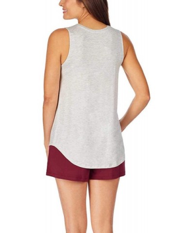 Womens 3 Pack Lounge Tank Top - Plum/Oatmeal/Midnight Blue - CB19DDLIKXD $26.03 Tops