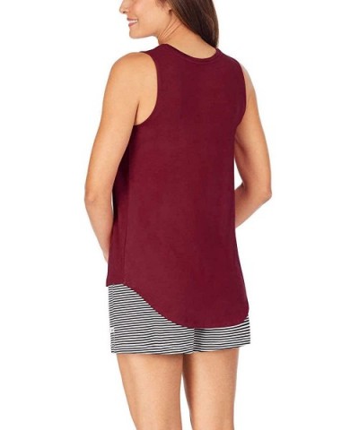 Womens 3 Pack Lounge Tank Top - Plum/Oatmeal/Midnight Blue - CB19DDLIKXD $26.03 Tops