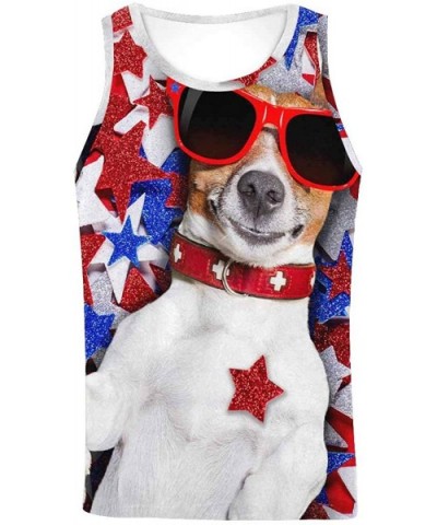 Summer Clothes Workout Athletic Muscle Tank Top for Men Jack Russell Dog S - CW19DW8TE5A $46.60 Undershirts