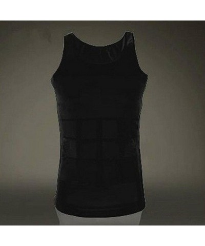 New Men Slim N Lift Body Shaper Underwear Vest Shirt Corset Compression Shaper (s- black) - Black - CG18D80U23K $35.13 Unders...