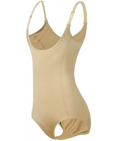 Open Bust Shapewear Seamless Bodysuit Tummy Control Body Shaper for Women - Beige - C918YXDSAXC $17.93 Shapewear