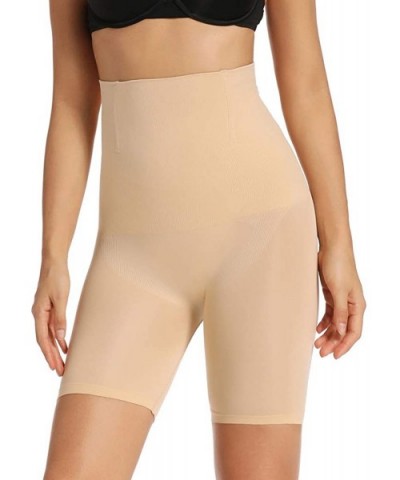 Tummy Control Shapewear Shorts Women High Waist Body Shaper Thigh Slimmer Slip Short Panty - Beige(firm Control) - CX18SZMM2U...