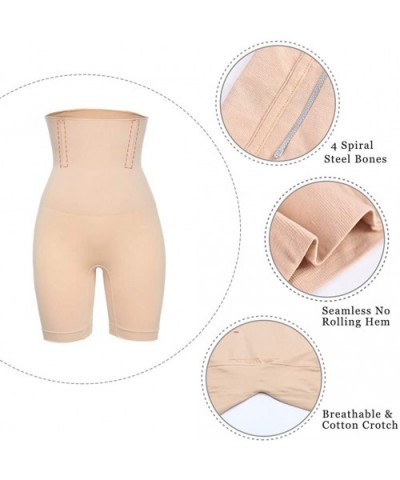 Tummy Control Shapewear Shorts Women High Waist Body Shaper Thigh Slimmer Slip Short Panty - Beige(firm Control) - CX18SZMM2U...