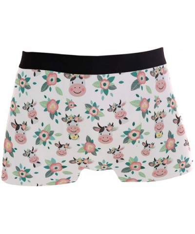 Men's Boxers Briefs Men Boxer Shorts Mens Trunks Cranes Cherry Maple Sakura - Cow Flowers - CQ1949XD55T $27.74 G-Strings & Th...