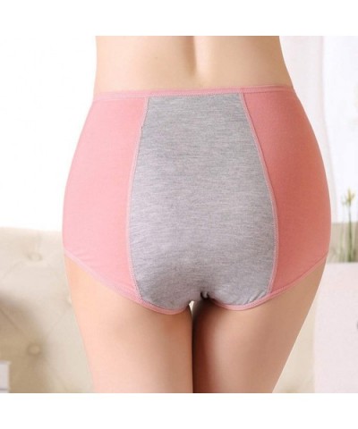 Women's High Waisted Cotton Underwear Ladies Soft Comfy Full Briefs Panties Plus Size - Pink - CX1974U5GGU $17.09 Panties