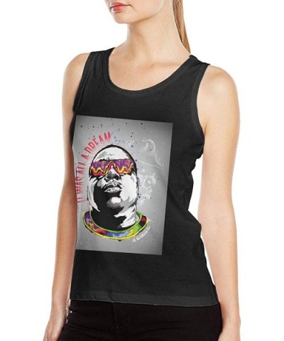 Biggie Smalls The Notorious B.I.G. Woman's Sexy Tank Tops Comfortable Cool Vest T Shirts Black - Black - CD19DUDTCLN $32.41 C...