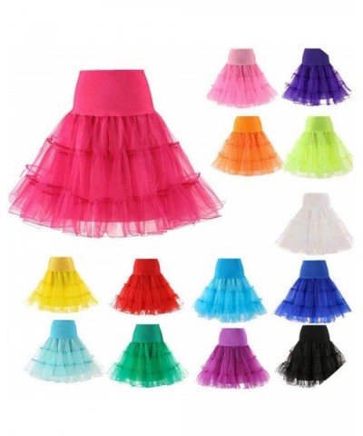 Short Petticoat for Wedding Vintage Tulle Petticoat Underskirt Tutu Skirt - Silver - CN18X3YZGZI $50.14 Slips