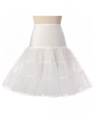 Short Petticoat for Wedding Vintage Tulle Petticoat Underskirt Tutu Skirt - Silver - CN18X3YZGZI $50.14 Slips