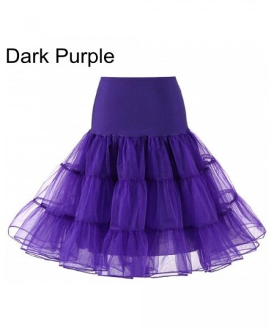 Short Petticoat for Wedding Vintage Tulle Petticoat Underskirt Tutu Skirt - Silver - CN18X3YZGZI $50.14 Slips