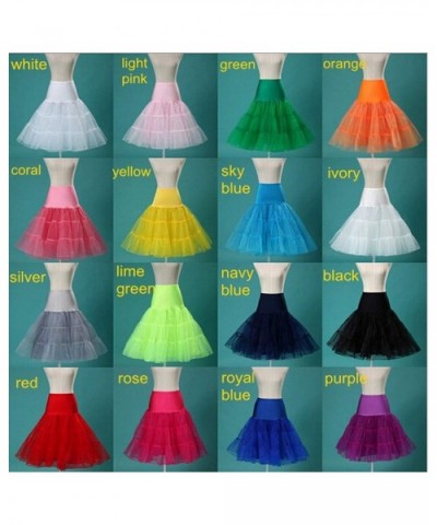 Short Petticoat for Wedding Vintage Tulle Petticoat Underskirt Tutu Skirt - Silver - CN18X3YZGZI $50.14 Slips