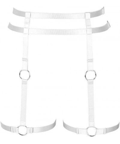 Female Body Harness Garter Dance Orgy Punk Gothic Long Tube Garter - White - CA18Z74GW2U $23.91 Garters & Garter Belts