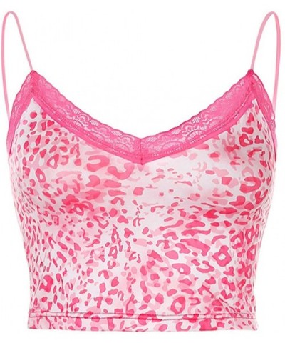 Womens Sexy Lace Camisole Tops Velvet V Neck Camis Tank Tops - B-pink - CY19D3C0487 $15.53 Camisoles & Tanks