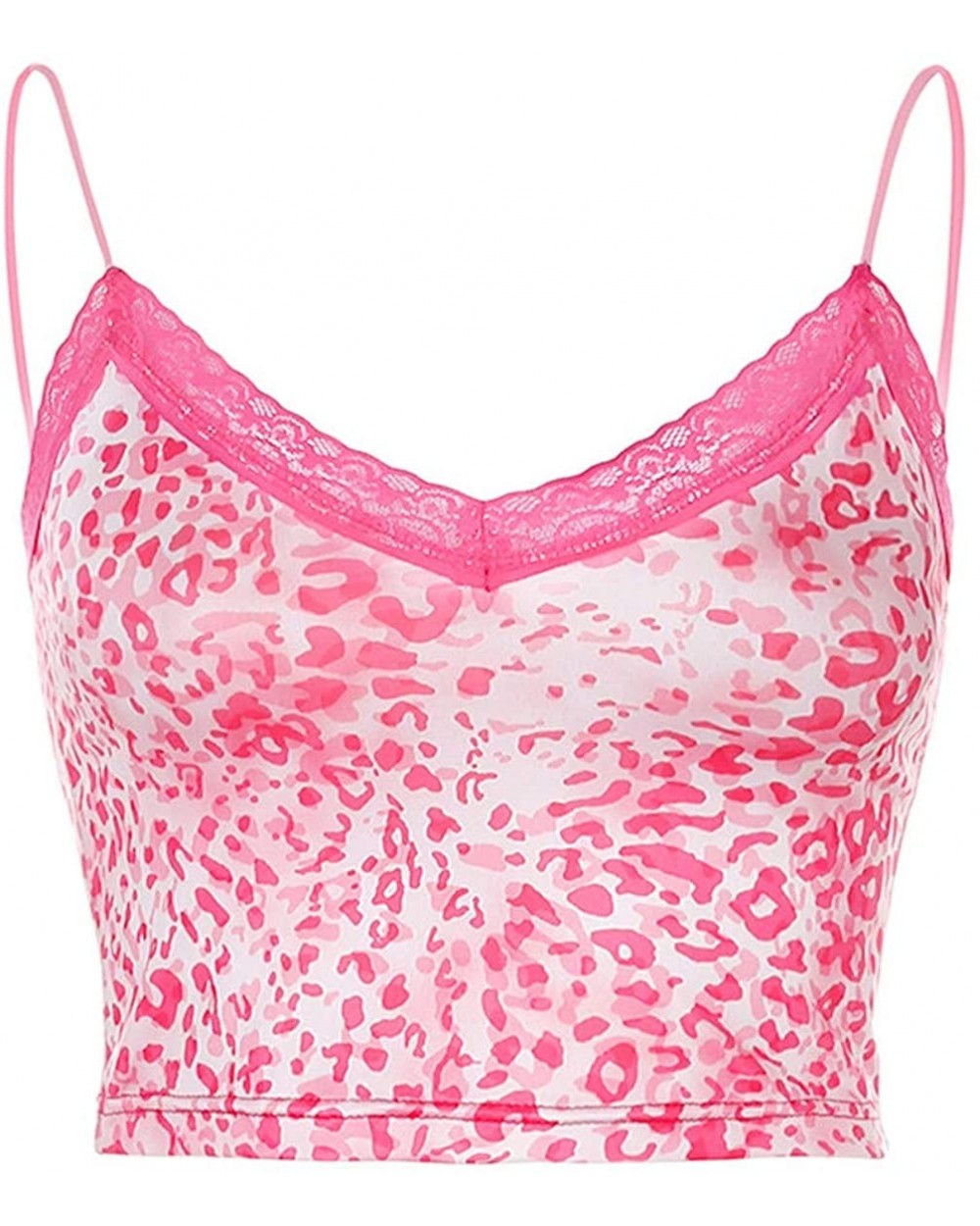 Womens Sexy Lace Camisole Tops Velvet V Neck Camis Tank Tops - B-pink - CY19D3C0487 $15.53 Camisoles & Tanks