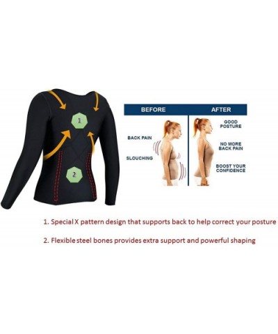 Women's Arm Shaper Posture Corrector Waist Trainer Arm Slimmer Compression Shapewear - Black - CV1989UHZ40 $42.17 Shapewear