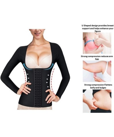 Women's Arm Shaper Posture Corrector Waist Trainer Arm Slimmer Compression Shapewear - Black - CV1989UHZ40 $42.17 Shapewear