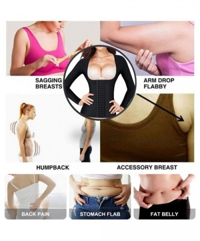 Women's Arm Shaper Posture Corrector Waist Trainer Arm Slimmer Compression Shapewear - Black - CV1989UHZ40 $42.17 Shapewear