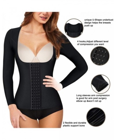 Women's Arm Shaper Posture Corrector Waist Trainer Arm Slimmer Compression Shapewear - Black - CV1989UHZ40 $42.17 Shapewear