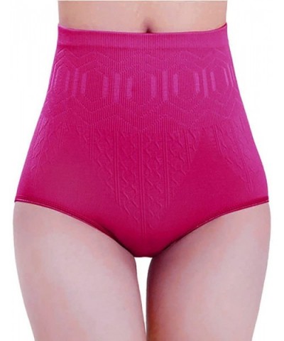 High Waist Slim Panties- Body Shaper- Girdle Tummy Control Butt Lifter Shapewear Briefs Slimming Underwear - 1pc-(pink) - C61...