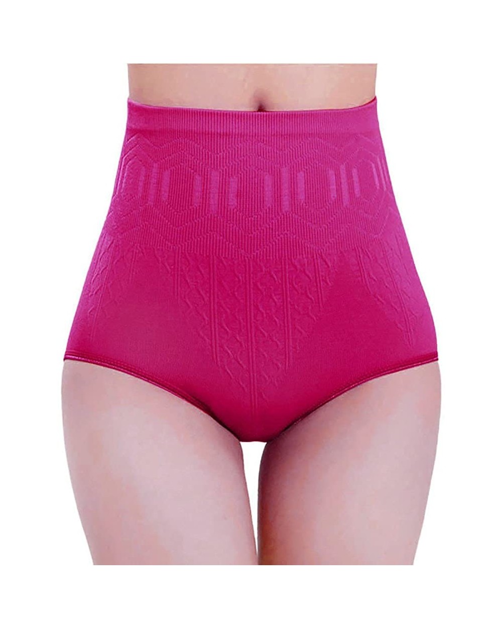 High Waist Slim Panties- Body Shaper- Girdle Tummy Control Butt Lifter Shapewear Briefs Slimming Underwear - 1pc-(pink) - C61...