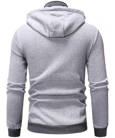 Autumn Winner Long Sleeve Splicing Sweatshirt Top Tee Blouse Jacket CoatMen - Gray - CZ18M6OTG5S $24.46 Thermal Underwear