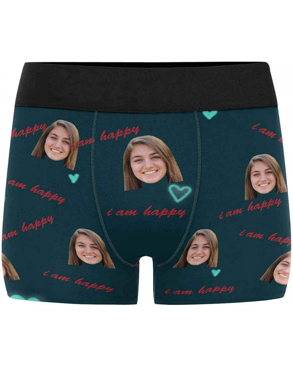 Custom Men's Boxer Briefs Girlfriend Face Heart Valentine's Day Shorts Novelty Briefs Underpants (XS-XXXL) - Image9 - CK193TR...