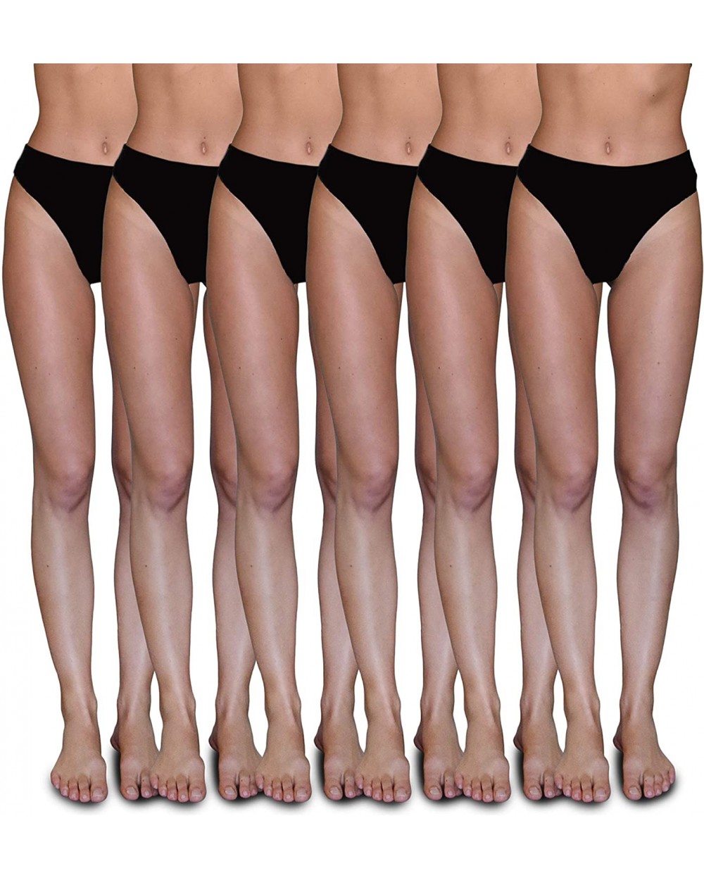 Women's 6-Pack Active Sport Thong Buttery Soft Panties Underwear - 6 Pack- Black - CL18ZTWRMKG $19.40 Panties