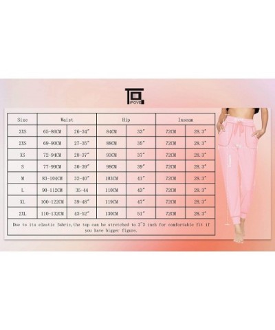 Women's Jogger Pants with Pockets Drawstring Waist Lounge Sweatpants Loose Comfy Pants Active Yoga Sports - Black - CB193QWHA...