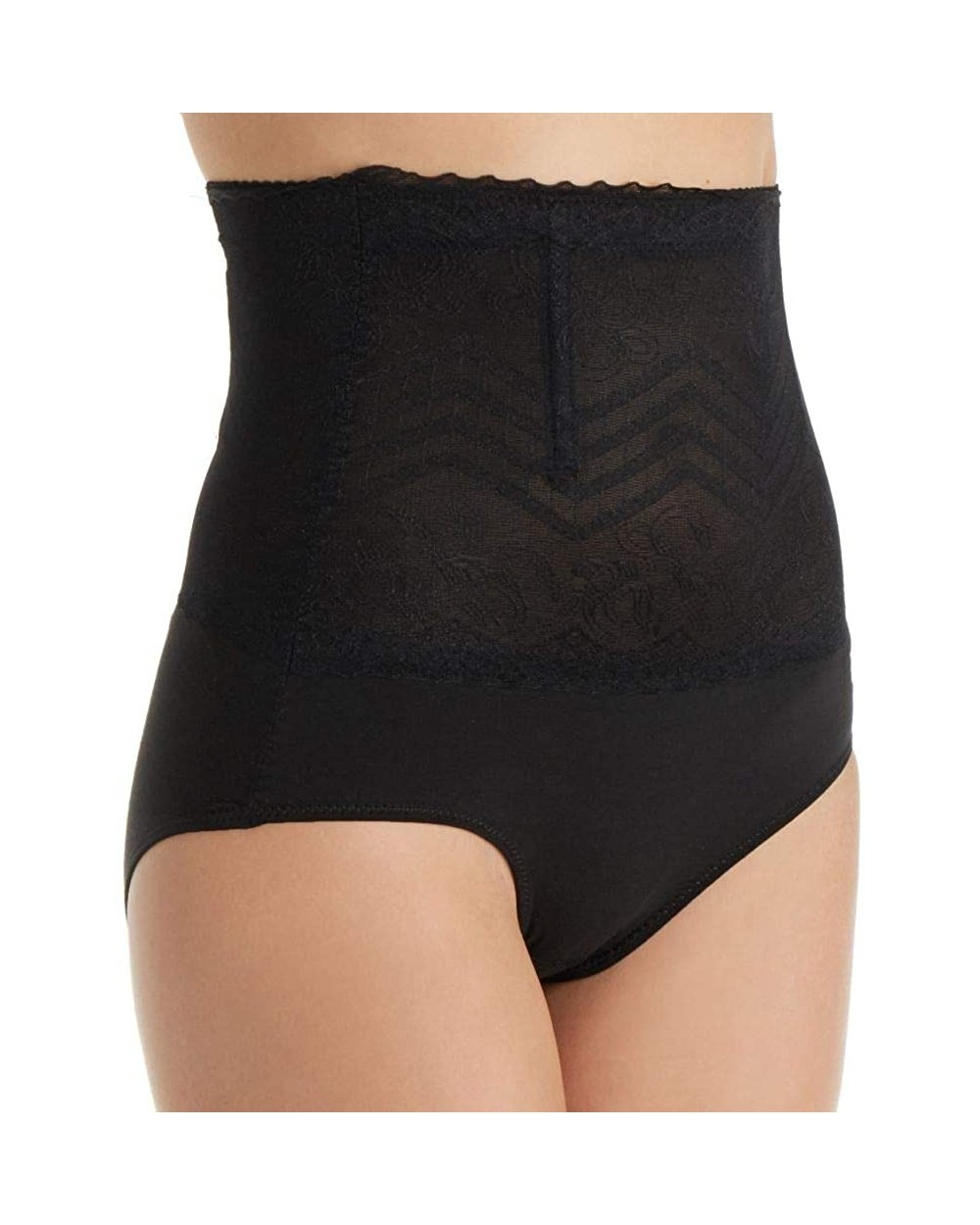 Womens Shapewear Hi-Waist Mesh Panty - Black - CW196XDEQYH $50.81 Shapewear