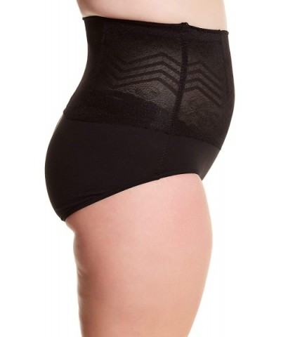 Womens Shapewear Hi-Waist Mesh Panty - Black - CW196XDEQYH $50.81 Shapewear