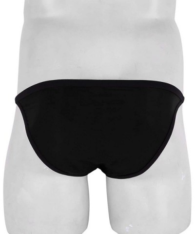 Men's Adjustable Waistband Silky Breathable Low Rise Bikini Briefs Underwear Underpants - Black - C918KMADGR9 $26.32 Briefs