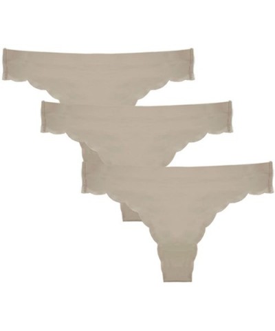 Laser Cut Wave Edge Thong - 3 Pack - Nude - CU184A54X30 $26.90 Panties