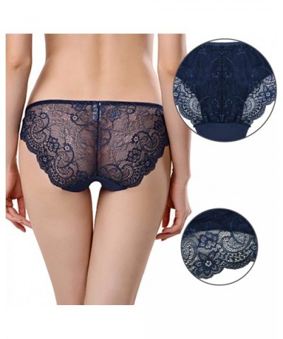 6 Pack Womens Underwear Lace Bikini Panties Invisible Seamless Half Back Coverage Panties - Multicolour - C8194CQLGWC $23.52 ...