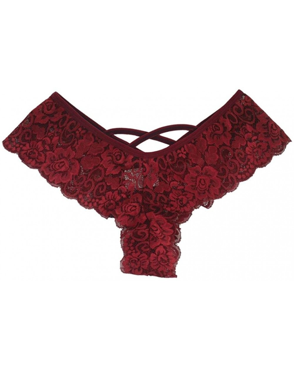 Women Sexy G-String Lace Flowers Low Waist Underwear Panties Lingerie Sleepwear Thongs - Red - C718GE4EOK2 $11.48 Shapewear