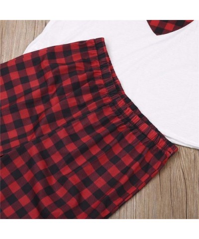 Family Matching 2 PCS Cotton Plaid Pajamas Sets for Family- Couples-Vacation Sleepwear - Kid - CZ18R8S025N $31.35 Sets