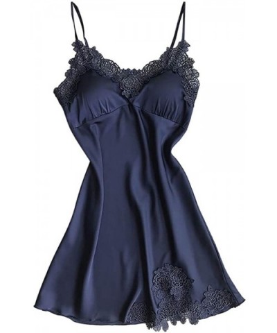 Women Sexy Sleepdress-Lace Loose Nightwear Comfort Underwear Babydoll Floral Bodysuit - Black - CJ18SAMQL3L $17.12 Baby Dolls...