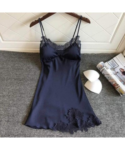 Women Sexy Sleepdress-Lace Loose Nightwear Comfort Underwear Babydoll Floral Bodysuit - Black - CJ18SAMQL3L $17.12 Baby Dolls...