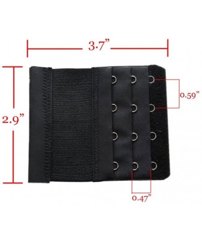 Women's Bra Strap Extenders 3x4 Hook-2 Pack - Black - C012GKRBN63 $14.37 Accessories