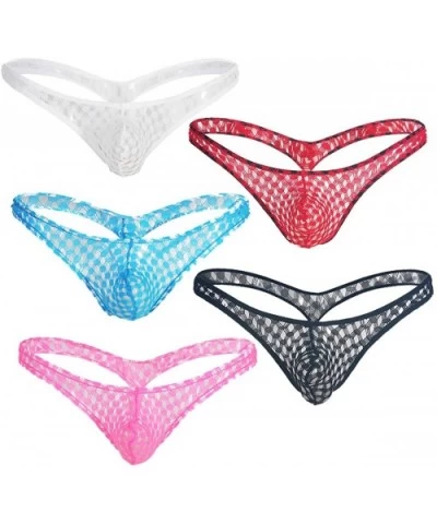 Men's Sexy Underwear Thongs G-Strings Mesh Briefs Underpants Low Rise Pack - Mesh Thongs 5pcs - CL18U3565EZ $21.97 G-Strings ...