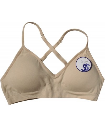 Women's Bralette Wireless Padded Bra Top Sexy Everyday Basic Deep V-Neck - Beige - CY12MAIQ6Y7 $28.85 Bras