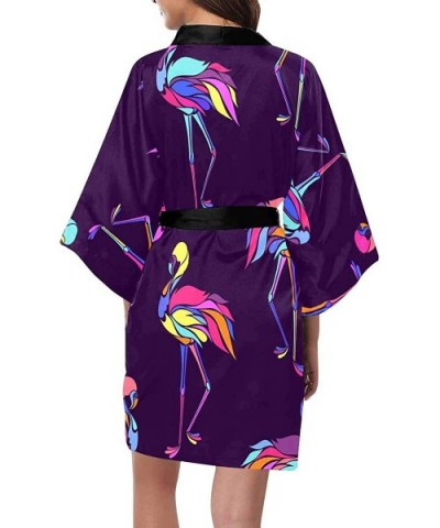 Custom Colorful Floral Polka Dot Women Kimono Robes Beach Cover Up for Parties Wedding (XS-2XL) - Multi 3 - CY194S46A8W $76.6...