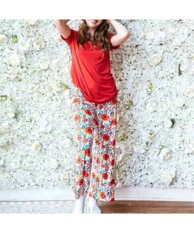 Trendy Womens Loungewear Pants with Luxurious Soft Fabric and Adjustable Elastic Waistband - Field of Dreams - C418LSQS6HW $3...