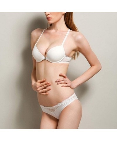 Ladies Sexy Lingeries lace Bra Y-Type Shoulder Strap Seamlessly Gathers Women Underwear - White - C418RMD4KDE $18.76 Bustiers...