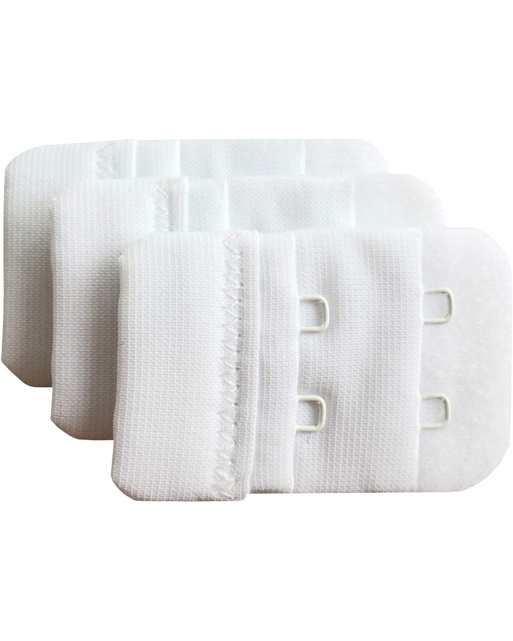 Women Pack of 3 Soft Comfortable 2 x 2 Hooks Bra Extender - White - CB18G4CXQ4X $11.71 Accessories