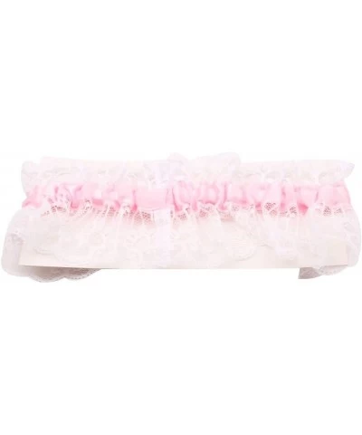 Bridal Leg Jewelry Pink-Edged European Style Lace Heart-Shaped Rhinestone Bridal Garter - CL199N5DY33 $9.83 Garters & Garter ...