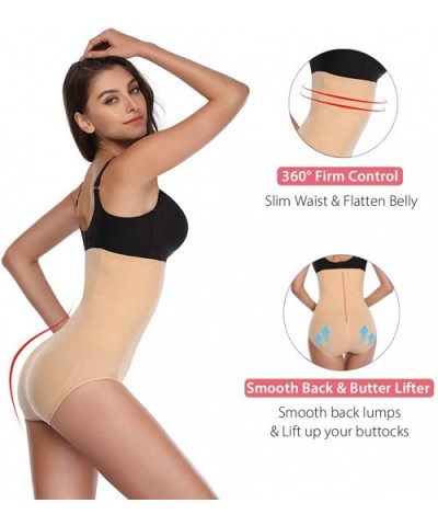 Waist Trainer Cincher Tummy Control Panties Body Shaper Butt Lifter high Waist Shapewear Thong - Beige-firm Control - CM18RGW...