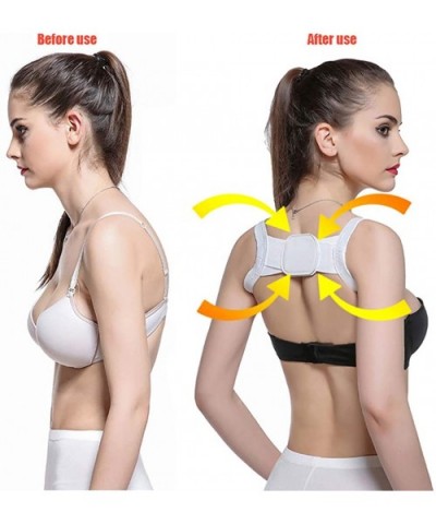 Women Posture Corrector Device Wireless Bra Comfortable Back Support Braces Shoulders Chest Belt - White - C61965546MC $10.42...