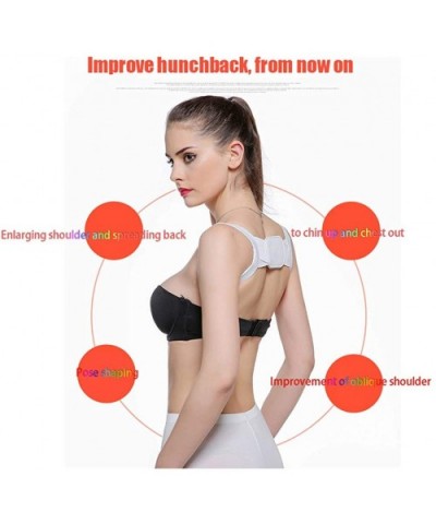 Women Posture Corrector Device Wireless Bra Comfortable Back Support Braces Shoulders Chest Belt - White - C61965546MC $10.42...